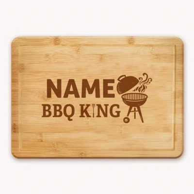 Image of Barbeque Chopping Board Personalised BBQ King Name Kitchen Cutting