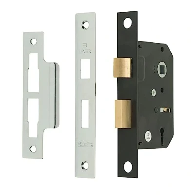 Image of Sterling MLS325N 2.5 inch/65mm 3 Lever Sashlock Nickel