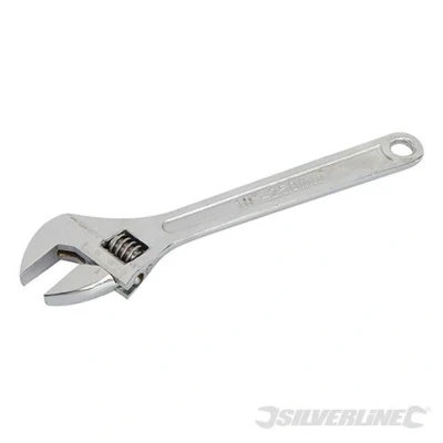 Image of Silverline Adjustable Wrench Length 375mm Jaw 41mm