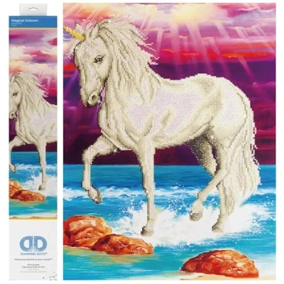 Image of Diamond Dotz Painting Kit: Magical Unicorn, Assorted, 51x77cm