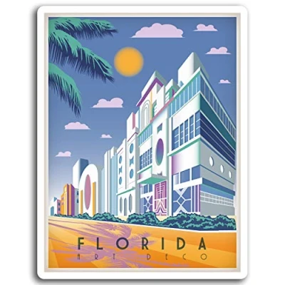 Image of 2 x 10cm Florida Vinyl Stickers USA America Art Sticker Laptop Luggage #17020 (10cm Tall)