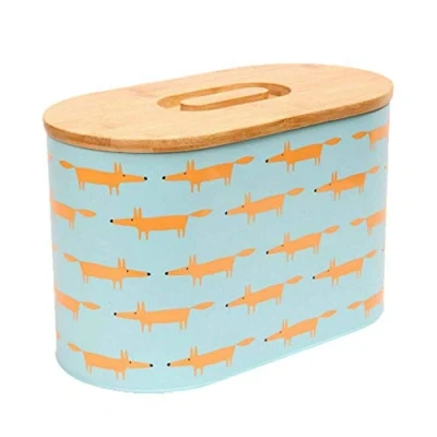 Image of Scion Living Mr Fox Bread Bin Blue