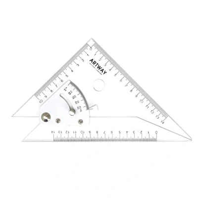 Image of Artway Adjustable Set Square 20cm Acrylic (Design May Vary)