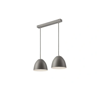 Image of Livia Bar Pendant Ceiling Light Silver, 2x E27