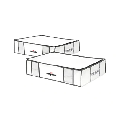 Image of Compactor Life 3D Semi Rigid Vacuum Storage Boxes Set of 2 (3X RAN3592), Size L, White