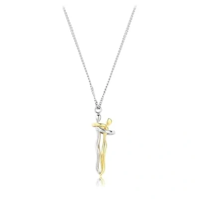 Image of bicup Necklace Pendant Chain Men Women Jewellery Couple Lovers Together Forever Love Style Charm Gift 2.5Cmpendant