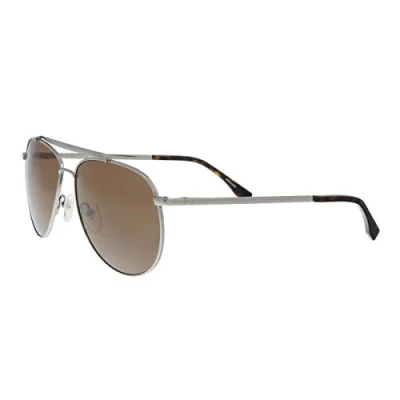 Image of Lacoste Mens Sunglasses L177S 033 Gunmetal Brown Grey One Size