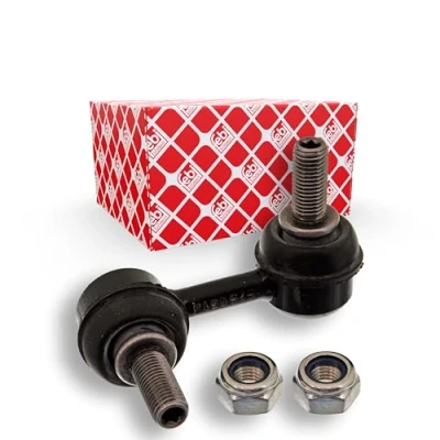 Image of 51321S2A003 Anti roll bar link FEBI BILSTEIN 42078 Front Axle Left 58mm M10 x 1,25 with nuts Steel black HONDA: S2000