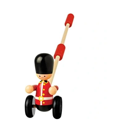 Image of Soldier Push Along Toy and Pull Toys for 1 Year Olds, Toddler Wooden Toys, Perfect 1st Birthday Gifts Early Development Activity by Orange Tree