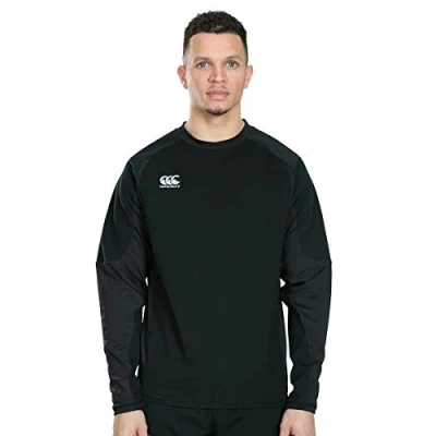 Image of Canterbury Men&#039;s Vaposhield Tech Drill V2 Sweatshirt, Black, 2XL
