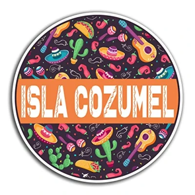 Image of 2 x 10cm Isla Cozumel Mexico Vinyl Stickers Fun Sticker Laptop Luggage #32679 (10cm Wide)