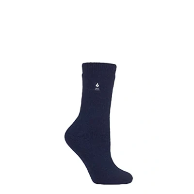 Image of Women&#039;s 1 Pair Heat Holders 1.6 TOG Lite Plain Socks Navy 4 8 Ladies