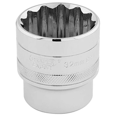 Image of Draper HI TORQ� 12 Point Socket, 1/2&quot; Sq. Dr., 32mm