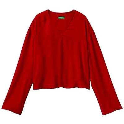Image of United Colors of Benetton Women&#039;s Blouse 53a0dq05l Shirt, Red 0v3, M