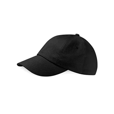 Image of Beechfield Unisex B058.NAT Low Profile Heavy Cotton Drill Cap Black, One Size
