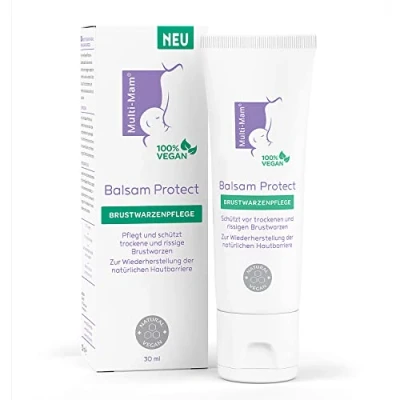 Image of Multi Mam Protect Nipple Cream Soothes and Protects Dry Cracked Nipples During Before Breastfeeding Balm 100% Safe for Mom Baby 30ml