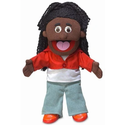 Image of SiLLy puppets Sierra, Black Girl, Hand Puppet, 40cm
