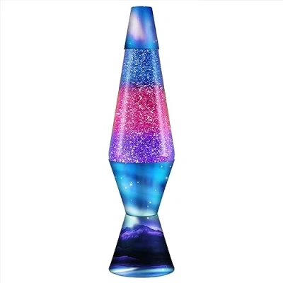 Image of Lava Lamp Northern Lights 2160, Tri colour Globe, Silver Glitter, Decorative Base and Cap, Original 14.5 inch LAVA® Motion to Illuminate Your Mood