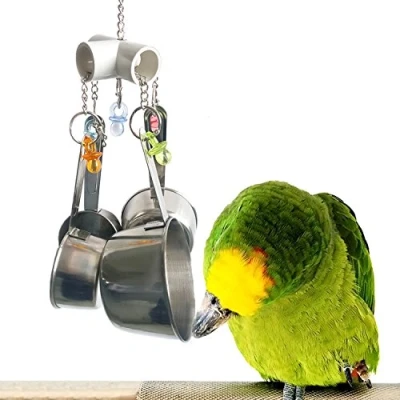 Image of Sotoboo Parrot Toy with Bell Bird Chewing Toys Cage for Small to Large Macaw African Grey Budgie Parakeet Cockatiels Conure Lovebird Cockatoo Amazon