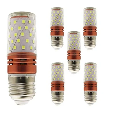 Image of Mengjay® Pack of 5 LED Corn Light Bulbs E27 12 W AC 220 240 V 100 Watt Equivalent Non Dimmable 6000 K Cool White 800 lm Small Edison Screw Candle