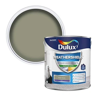 Image of Dulux Weather Shield Quick Dry Satin Paint, 2.5 L Green Glade