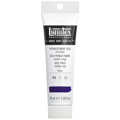 Image of Liquitex 1045314 Professional Heavy Body Acrylic Paint 59 ml tube, Phthalocyanine Blue (Red Shade)