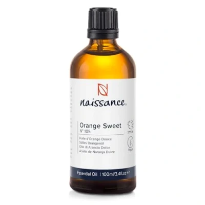 Image of Naissance Sweet Orange Essential Oil (No. 105) 100ml Pure, Natural, Cold Pressed, Cruelty Free, Vegan and Undiluted Use in Aromatherapy &amp; Diffusers