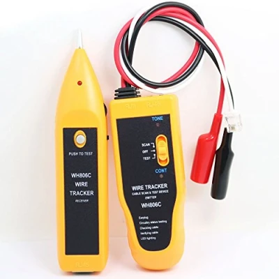 Image of NUZAMAS Network Tester Handheld Cable Tracer with Earphone High Sensitive Telephone Wire Finder, Line Test, Continuity Checking, LAN Ethernet RJ45 RJ11