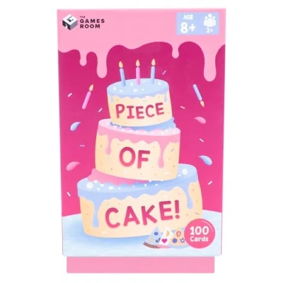 Image of Fizz Creations Piece of Cake! The Delicious Cake Themed Snap Card Game! Includes 100 Shaped Cards. 6+ / 2+ Players. Games Room