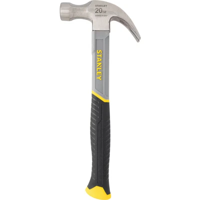 Image of STANLEY STHT0 51310 20oz Fiberglass Curved Claw Hammer, 570g