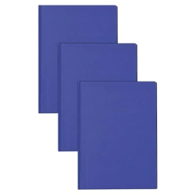 Image of nu: Notebooks A4 Casebound Manuscript Office Range Notebook Stationery Writing Pad 96 sheets,Blue Multipack of 3