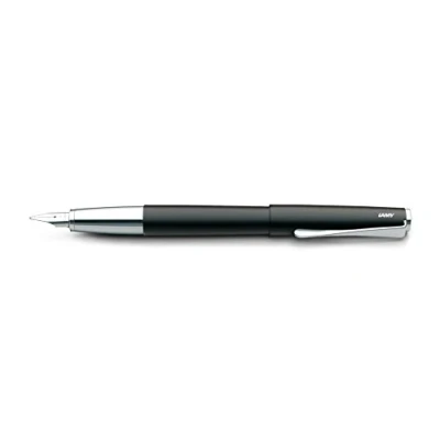 Image of Lamy Unisex Studio Lacquer Fountain Pen Black Broad Nib