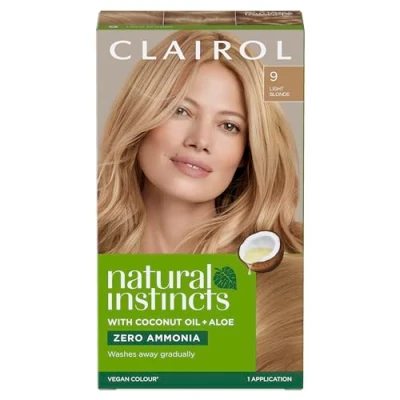 Image of Clairol Natural Instincts Semi Permanent No Ammonia Hair Dye, 9 Light Blonde