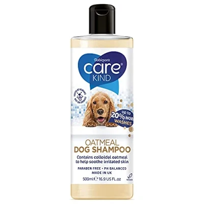 Image of CAREKIND oatmeal &amp; Aloe Vera dog shampoo 500ml grooming products for smelly dogs with fragrance, best puppy shampoo, professional groom (1x 500ml)