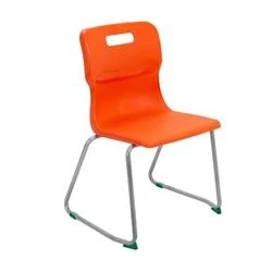 Image of Titan Skid Base Chair Size 5 430mm Seat Height Orange T25 O