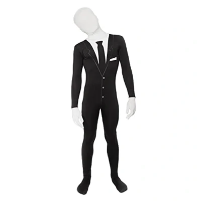 Image of Morphsuits Slender Man Costumes For Kids, Boys Slenderman Costume, Costume Scary Halloween Kids Large