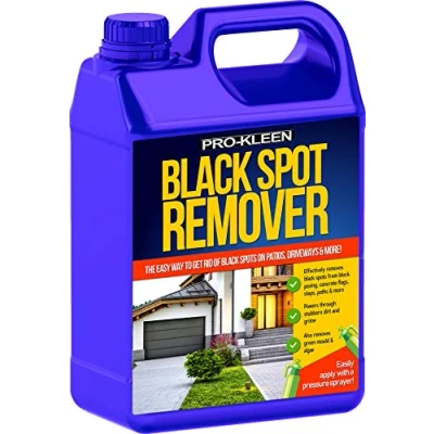 Image of Pro Kleen Powerful Black Spot Remover (5L) Liquid Cleaning Solution Powers Through Stubborn Dirt &amp; Grime Use on Patios, Natural Stone, Indian Sandstone, Driveways More
