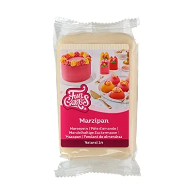 Image of FunCakes Marzipan Natural (1:4): Ready to Roll, Easy Use, Delicious Taste, Flexible and Smooth, Roll Out, Fine Firm, Perfect for Cake Decorating, Halal, Kosher Gluten Free. 250 g.