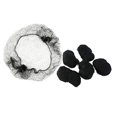 Image of Frcolor 100pcs Reusable Hair Nets Invisible Elastic Edge Mesh Hairnet Bun Accessories for Women Girls 50CM