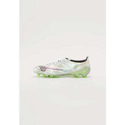 Image of Mizuno Alpha II Elite Moulded stud football boots, Men&#039;s, Size: 10, White/black iridescent/black shoes