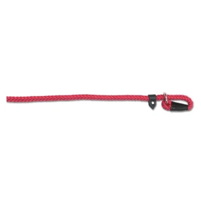 Image of Ancol Heritage Nylon Rope Slip Lead 2 Tone Red 120cm X10mm Sz 1 3
