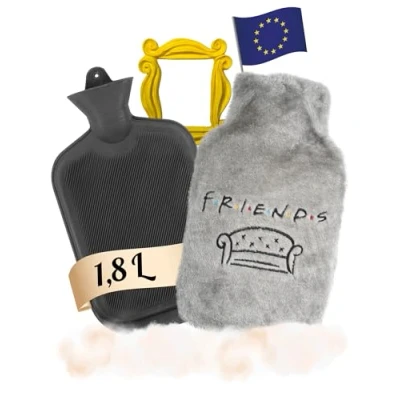 Image of Hot Water Bottle Cover Hand Warmer Period Back Pain Relief Bottles Friends