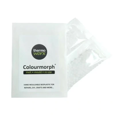 Image of Thermoworx Colourmorph. Hand mouldable Multi use thermoplastic. Melt, Mould and Reuse. (White)