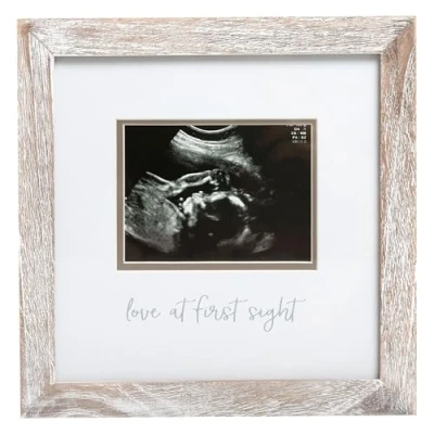 Image of Pearhead Rustic Sonogram Photo Frame, Lover at First Sight Baby Keepsake Picture Gender Neutral Nursery Décor, Motherâ™s Day Accessory