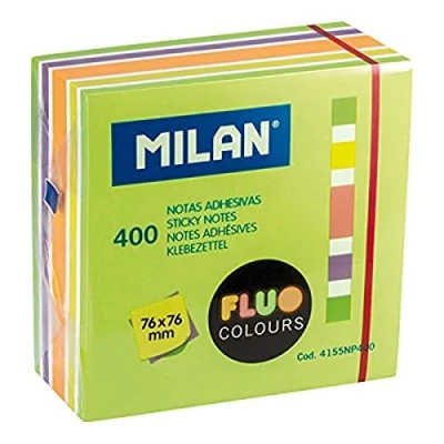 Image of MILAN Pad 400 Fluo Sticky Notes 76 x mm
