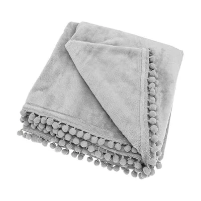 Image of Walton &amp; Co Cashmere Touch Grey Fleece Throw