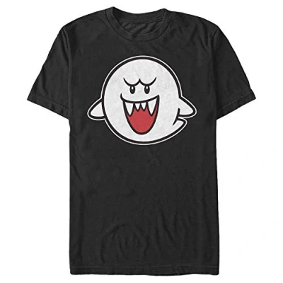 Image of Nintendo Men&#039;s Mario Boo Ghost T Shirt, Black, XXL