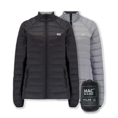 Image of Mac in a Sac Polar Packable Women&#039;s Down Jacket Black Grey L