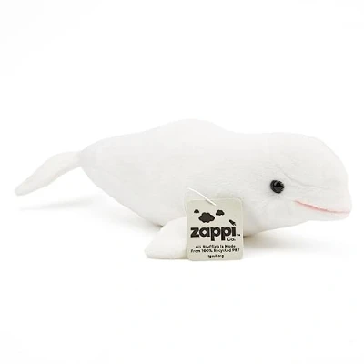 Image of Zappi Co Ultra Soft Beluga Whale Plush Toy (32cm Length) Eco Friendly, Newborn Gift, Realistic Lifelike
