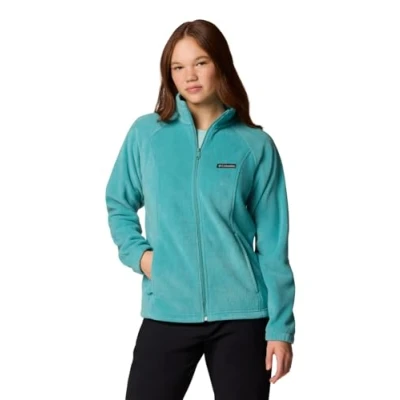 Image of Columbia Women&#039;s Benton Springs Full Zip, Zip Fleece Jacket, Teal, XS